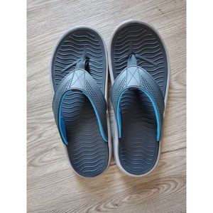 Men's Flip Flops Grey and Blue 12